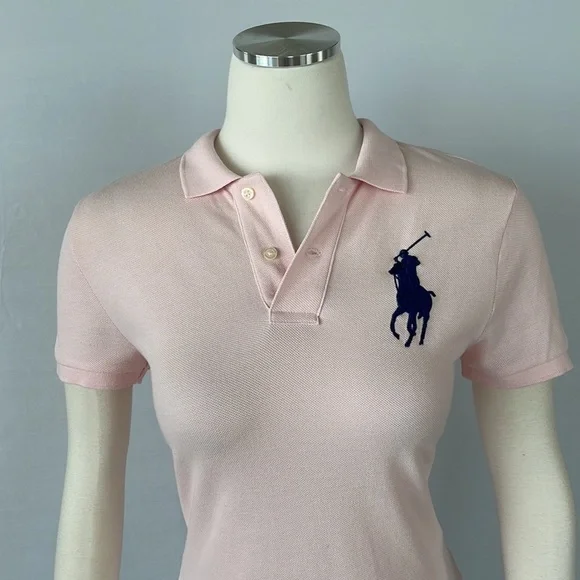 NWT Ralph Lauren Skinny Fit Big Polo Pink Small - Picture 3 of 12